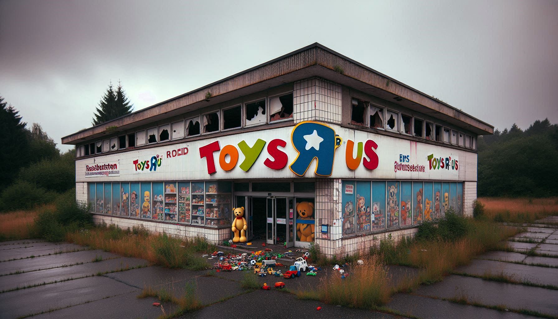 Fall eines Spielzeuggiganten